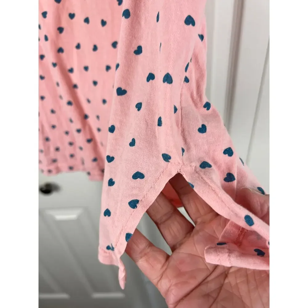 Vintage Victoria’s Secret Gold Label Pink Heart Print Sleep Tank M‎ Cotton